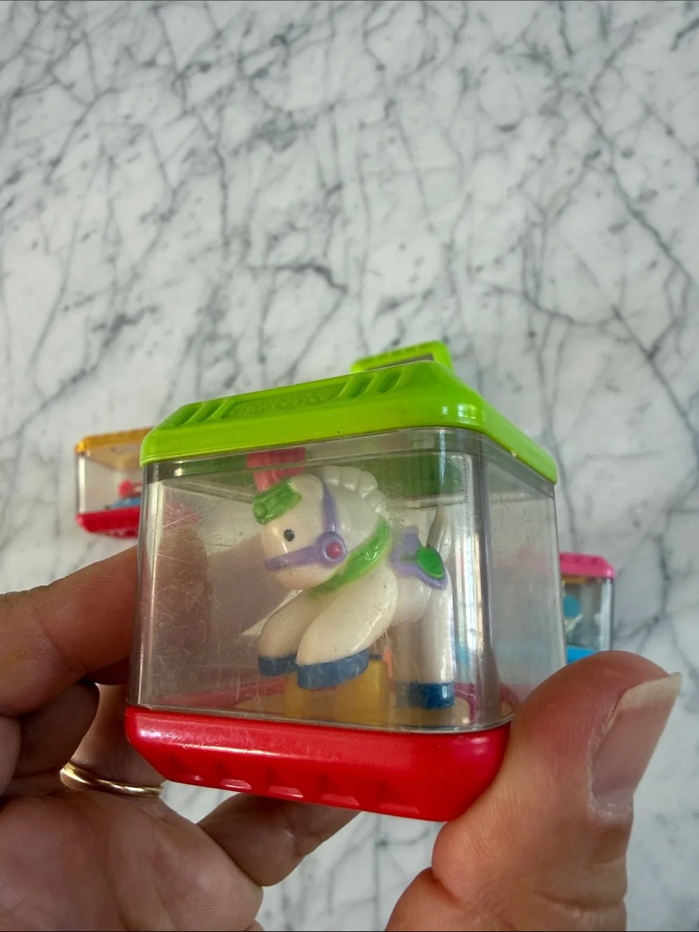Fisher-Price Peek-A-Boo Mini Play Cubes Block Bundle X5